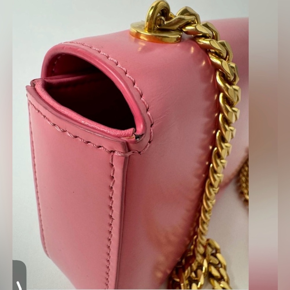 Celine Vibrant Pink Clutch with Gold Chain - Picture 5 of 10